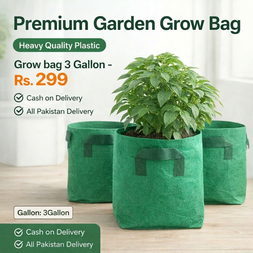 3 Gallon Fabric Growing Bag | Hard Cloth Plant Bag | Breathable Root Pruning Container | Garden & Home Planter