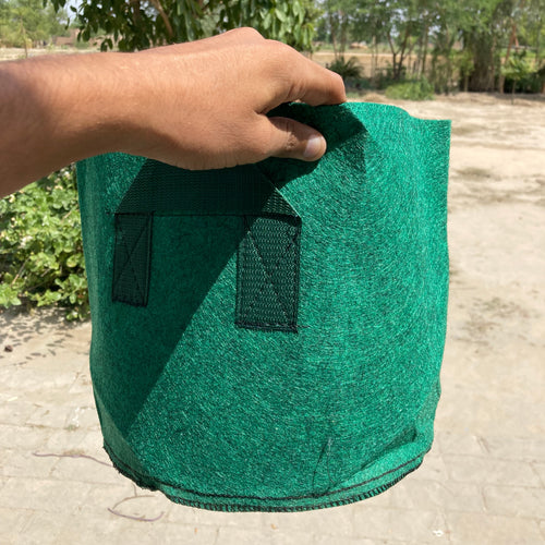 5 Gallon Fabric Growing Bag | Hard Cloth Plant Bag | Breathable Root Pruning Container | Garden & Home Planter