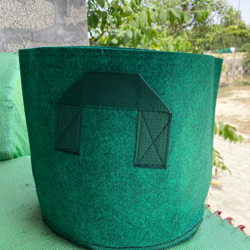 35 Gallon Fabric Growing Bag | Hard Cloth Plant Bag | Jumbo Root Pruning Container | Rooftop & Kitchen Garden Planter