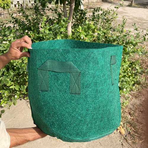 15 Gallon Fabric Growing Bag | Hard Cloth Plant Bag | Extra Large Breathable Root Pruning Container | Garden Planter